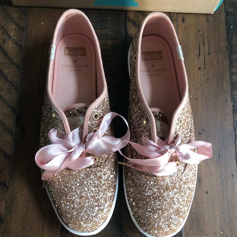 keds x kate spade new york glitter sneakers